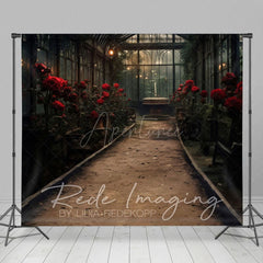 Aperturee - Aperturee Dark Indoor Lovely Greenhouse Window Photo Backdrop
