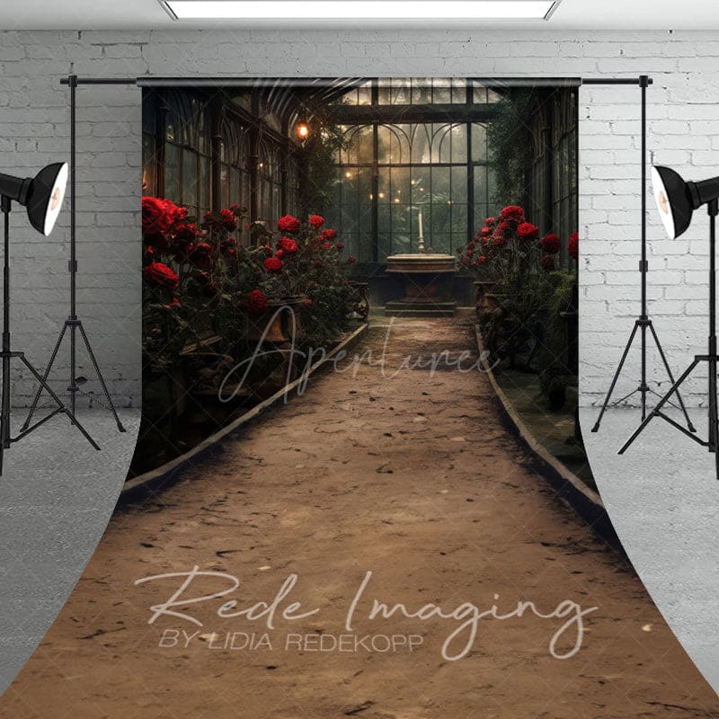 Aperturee - Aperturee Dark Indoor Lovely Greenhouse Window Sweep Backdrop