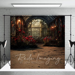 Aperturee - Aperturee Dark Lovely Greenhouse Window Photography Backdrop
