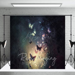 Aperturee - Aperturee Dark Night Forest Butterfly Fine Art Room Set Backdrop