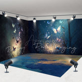 Aperturee - Aperturee Dark Night Forest Butterfly Fine Art Room Set Backdrop