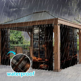 Aperturee - Aperturee Dark Night Window Waterproof Printed Outdoor Curtains