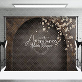 Aperturee - Aperturee Dark Retro Arch Floral Wedding Photography Backdrop