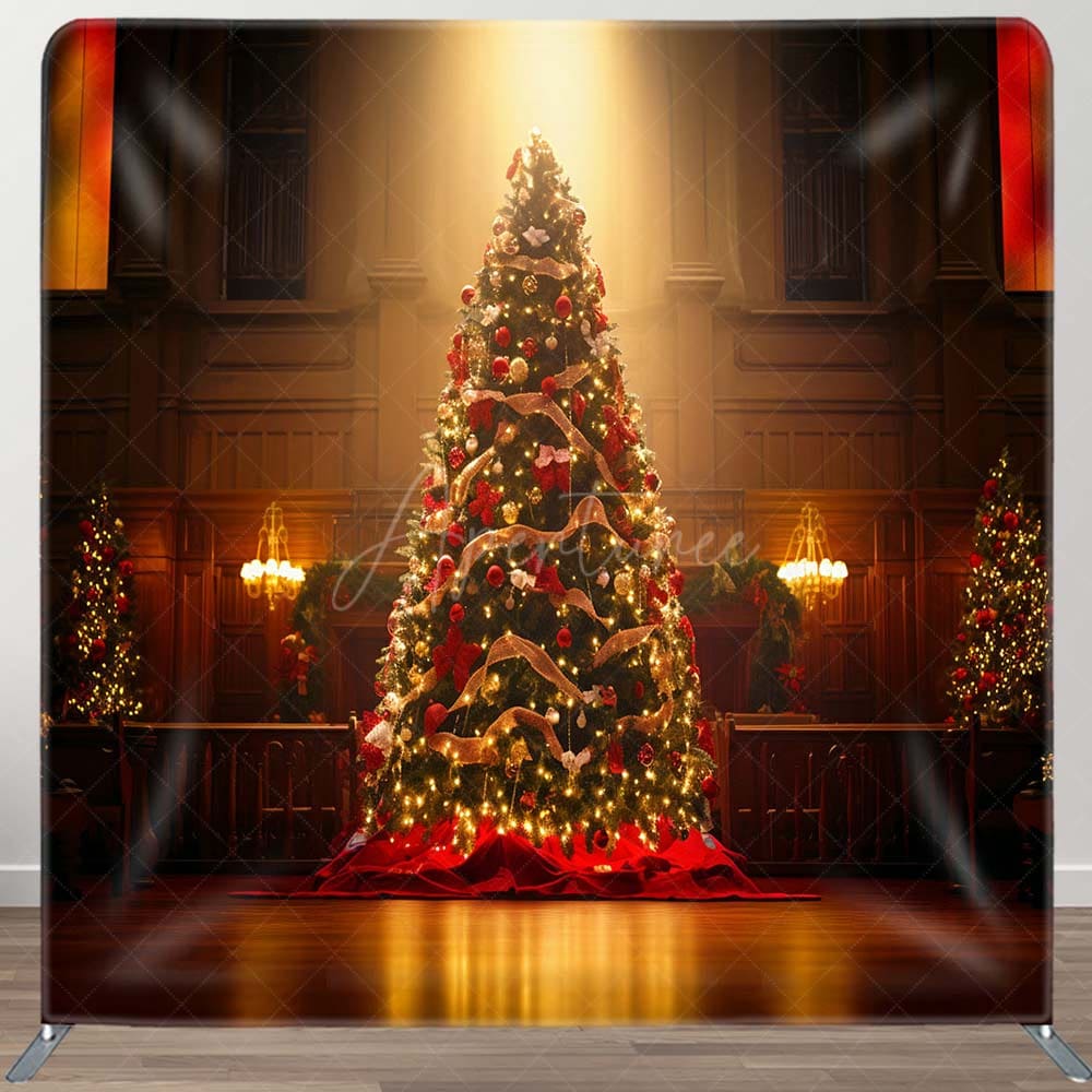 Aperturee - Aperturee Dark Room Light Christmas Tension Fabric Backdrop