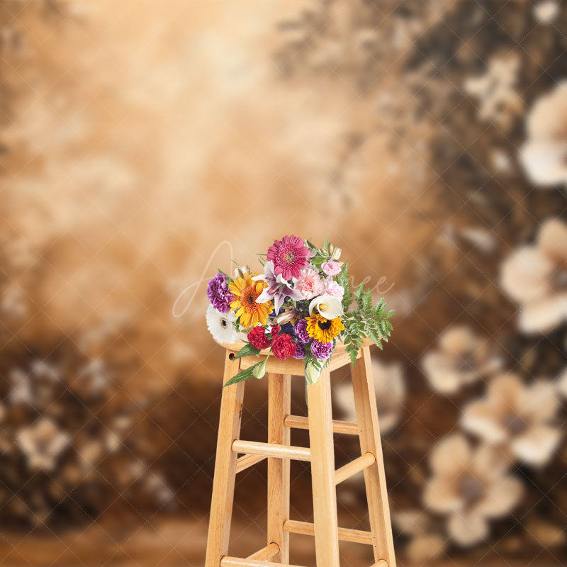 Aperturee - Aperturee Dark Tones Oil Painted Floral Photography Backdrop