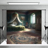 Aperturee - Aperturee Dark Vintage Princess Bedroom Photography Backdrop