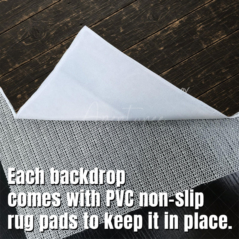 Aperturee - Aperturee Dark Wood Black Retro Fabric Floor Backdrop For Photo