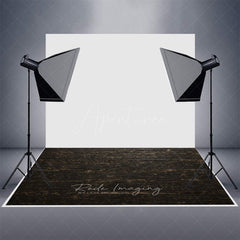 Aperturee - Aperturee Dark Wood Black Retro Rubber Floor Mat For Photo