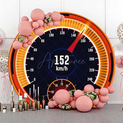 Aperturee Aperturee Dashboard Display Racing Boy Birthday Round Backdrop