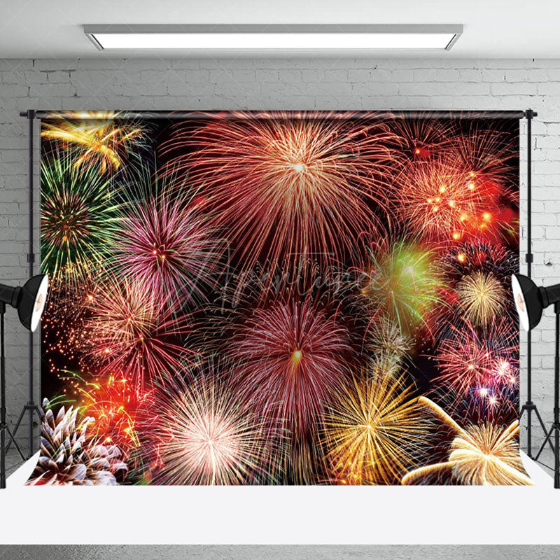 Aperturee - Aperturee Dazzling Colorful New Year Night Party Backdrop