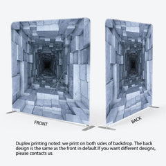 Aperturee - Aperturee Deep And Serene Marble Brick Tunnel Backdrop Decor