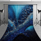 Aperturee - Aperturee Deep Blue Ocean Galaxy Abstract Backdrop Glowing Bubbles and Dots Photography Background