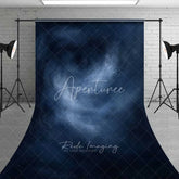 Aperturee - Aperturee Deep Blue Swirling Abstract Backdrop Dark Moody Painted Canvas Professional Fine Art Photography Background