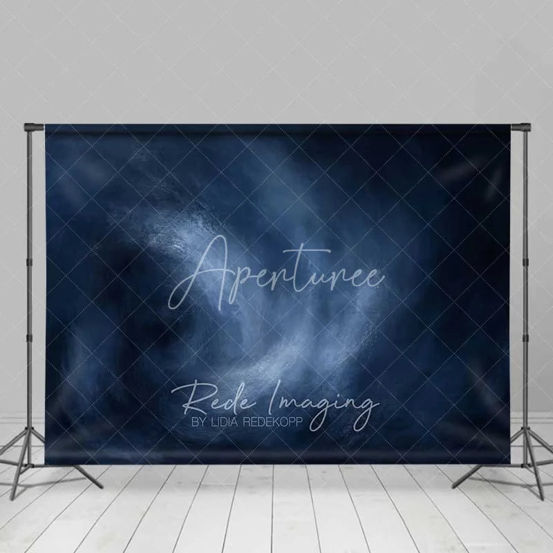 Aperturee - Aperturee Deep Blue Swirling Ocean Vortex Backdrop Abstract Galaxy Texture Photography Background Modern Decor