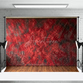 Aperturee - Aperturee Deep Red and Dark Grey Abstract Textured Photography Backdrop Artistic Studio Portrait Background for Fine Art