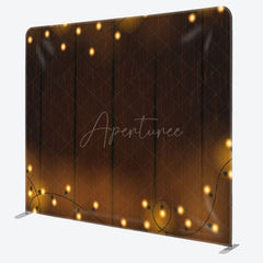Aperturee - Aperturee Deep Wooden Board Warm Color Swivel Lights Backdrop