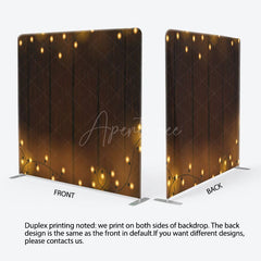 Aperturee - Aperturee Deep Wooden Board Warm Color Swivel Lights Backdrop