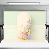 Aperturee - Aperturee Delicate Floral Boho Green Wall Wedding Backdrop