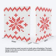 Aperturee - Aperturee Delicate Red Textile Flower Christmas Backdrop Cover