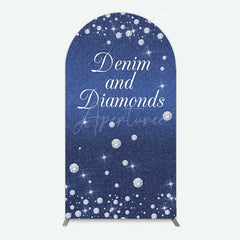 Aperturee Aperturee Denim Diamonds Navy Blue Birthday Arch Backdrop