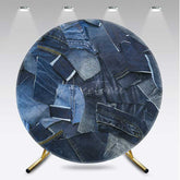 Aperturee Aperturee Denim Random Splicing Round Birthday Backdrop