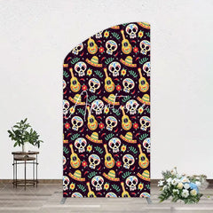 Aperturee - Aperturee Dense Skull Guitar Day Of The Dead Arch Backdrop