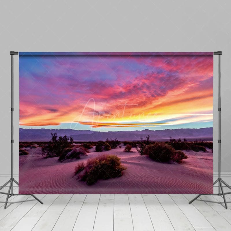 Aperturee - Aperturee Desert Gobi Beautiful Sunset Photography Backdrop