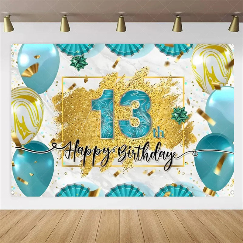 Aperturee Aperturee Diamond 13th Birthday Backdrop,Glitter Party Decor Sparkling Teen Celebration Background