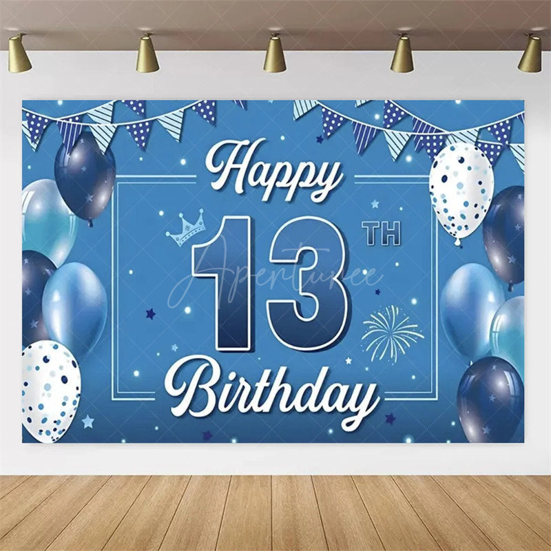 Aperturee Aperturee Diamond 13th Birthday Backdrop,Glitter Party Decor Sparkling Teen Celebration Background