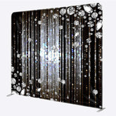 Aperturee - Aperturee Diamond Glitter Dots Black Tension Fabric Backdrop