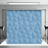 Aperturee - Aperturee Diamond Shape Blue Geo Abstract Textured Backdrop