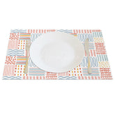 Aperturee - Aperturee Different Line Geometries Pattern Set of 4 Placemats