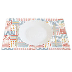 Aperturee - Aperturee Different Line Geometries Pattern Set of 4 Placemats