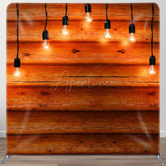 Aperturee - Aperturee Dim Atmosphere Brwon Wood Texture Party Backdrop