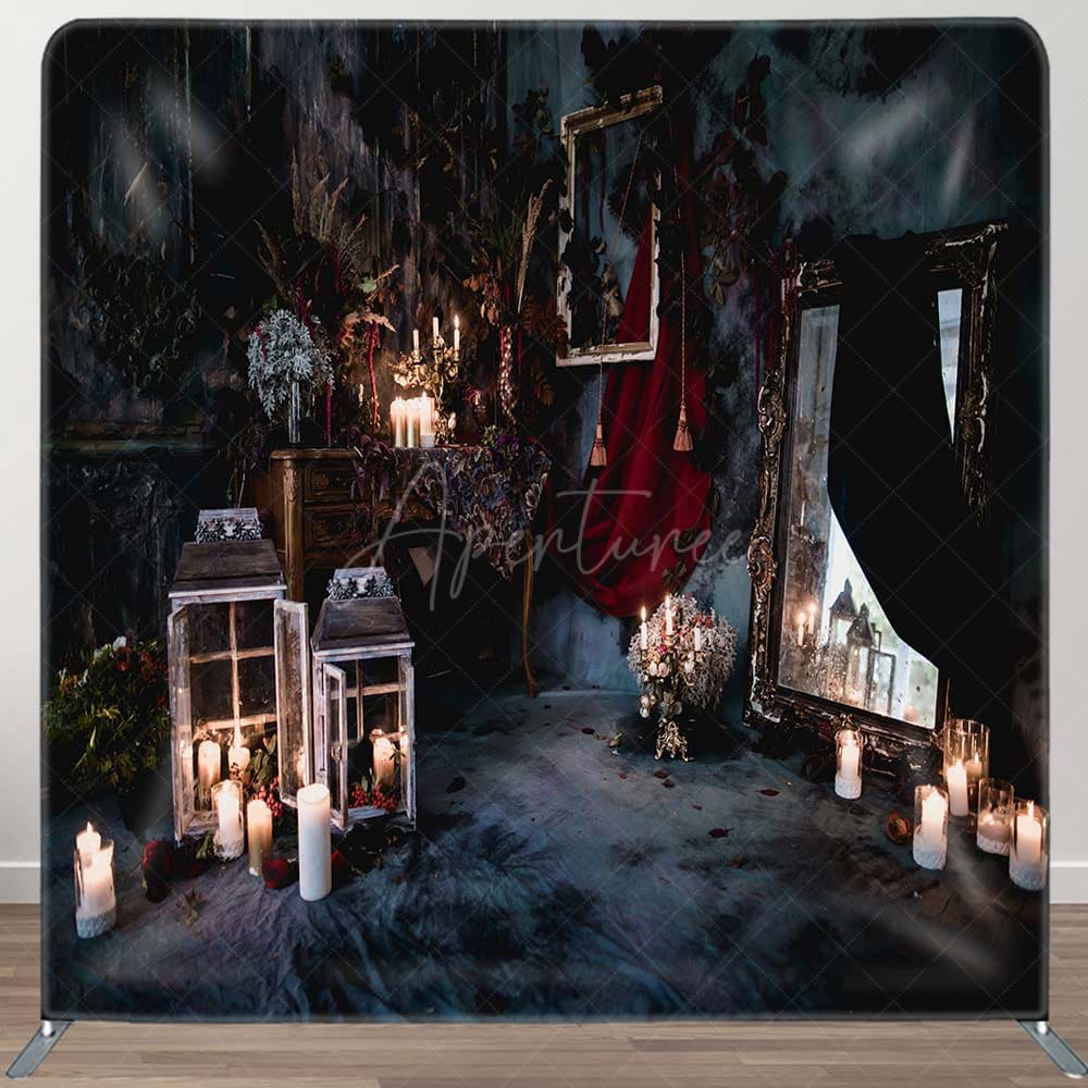 Aperturee - Aperturee Dim Canvas Candlestick Mirror Tension Fabric Backdrop