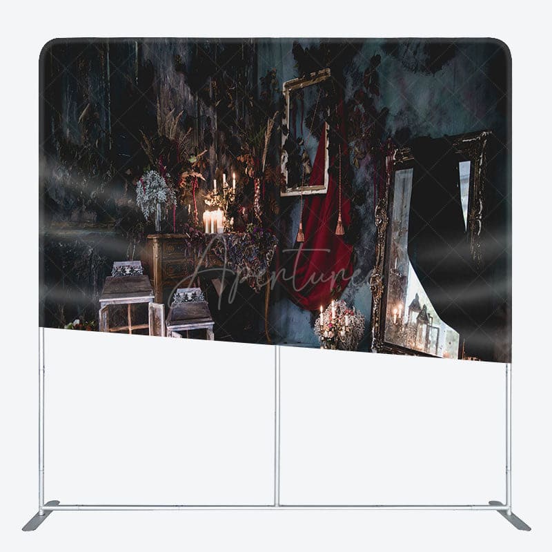 Aperturee - Aperturee Dim Canvas Candlestick Mirror Tension Fabric Backdrop