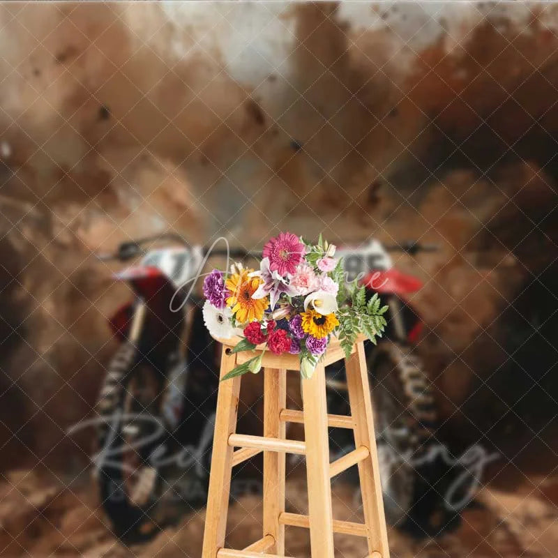 Aperturee - Aperturee Dirt Bike Motocross Racing Photography Backdrop Mud Splash Off Road Motorcycle Art Background
