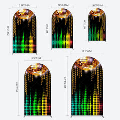 Aperturee - Aperturee Disco Ball Dance Party Bokeh Retro Arch Backdrop