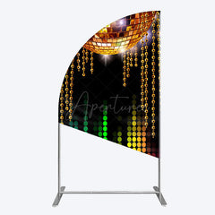 Aperturee - Aperturee Disco Ball Dance Party Bokeh Retro Half Moon Arch Backdrop