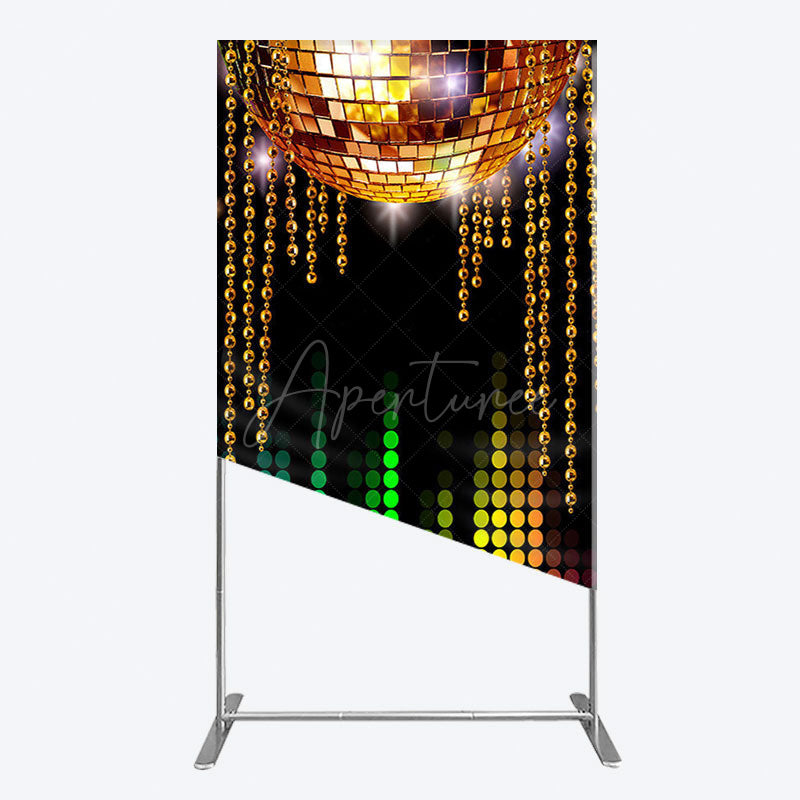 Aperturee - Aperturee Disco Ball Dance Party Bokeh Retro Rectangle Backdrop
