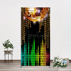 Aperturee - Aperturee Disco Ball Dance Party Bokeh Retro Rectangle Backdrop