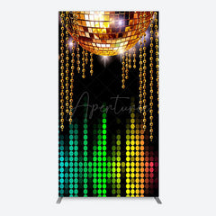 Aperturee - Aperturee Disco Ball Dance Party Bokeh Retro Rectangle Backdrop