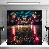 Aperturee - Aperturee Disco Balls Stage Backdrop Retro Dance Floor Party Lights Vibrant Club Event Photography Background