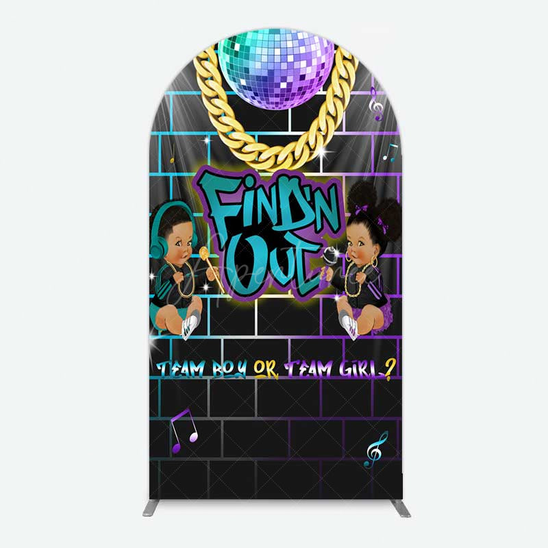 Aperturee Aperturee Disco Sparkle Findn Out Gender Reveal Arch Backdrop