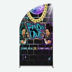 Aperturee Aperturee Disco Sparkle Findn Out Gender Reveal Half Moon Arch Backdrop