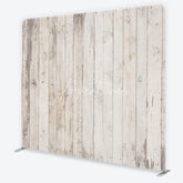 Aperturee - Aperturee Distressed Whitewashed Wood Plank Square Double-Sided Backdrop Rustic Farmhouse Style Photography Background