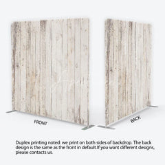 Aperturee - Aperturee Distressed Whitewashed Wood Plank Square Double-Sided Backdrop Rustic Farmhouse Style Photography Background