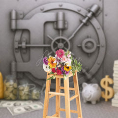 Aperturee - Aperturee Dollar Vault Rich Photography Cake Smash Backdrop