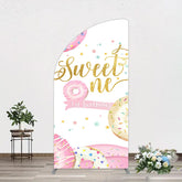 Aperturee - Aperturee Donuts Candyland Sweet One Birthday Half Moon Arch Backdrop