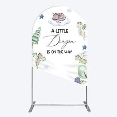 Aperturee - Aperturee Dragon On The Way Baby Shower Arch Backdrop